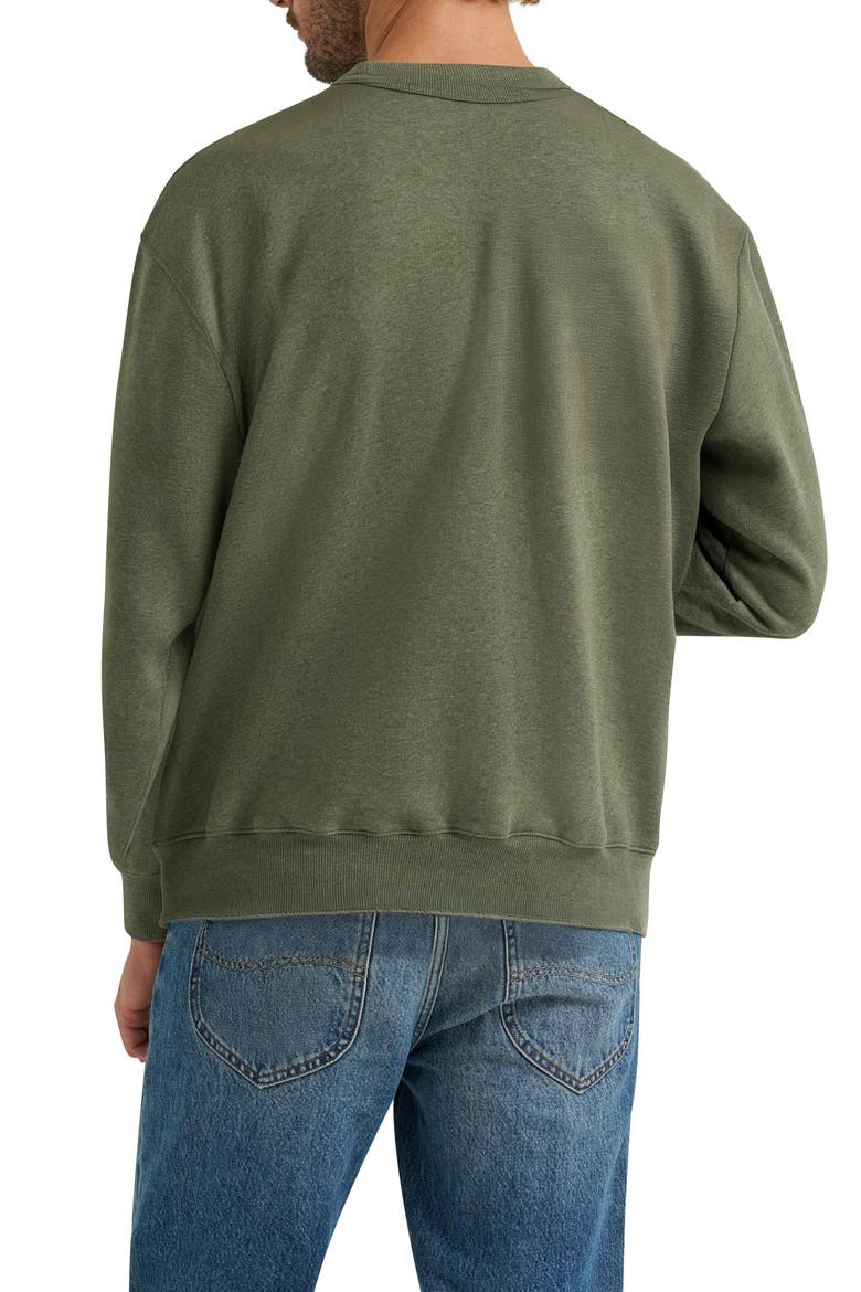 Chest Pocket Crewneck Sweatshirt, Alternate, color, OAK MOSS