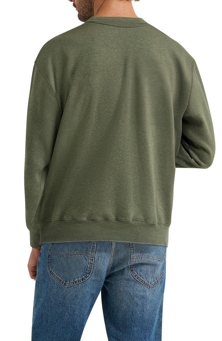 Lee Chest Pocket Crewneck Sweatshirt, Alternate, color, Oak Moss