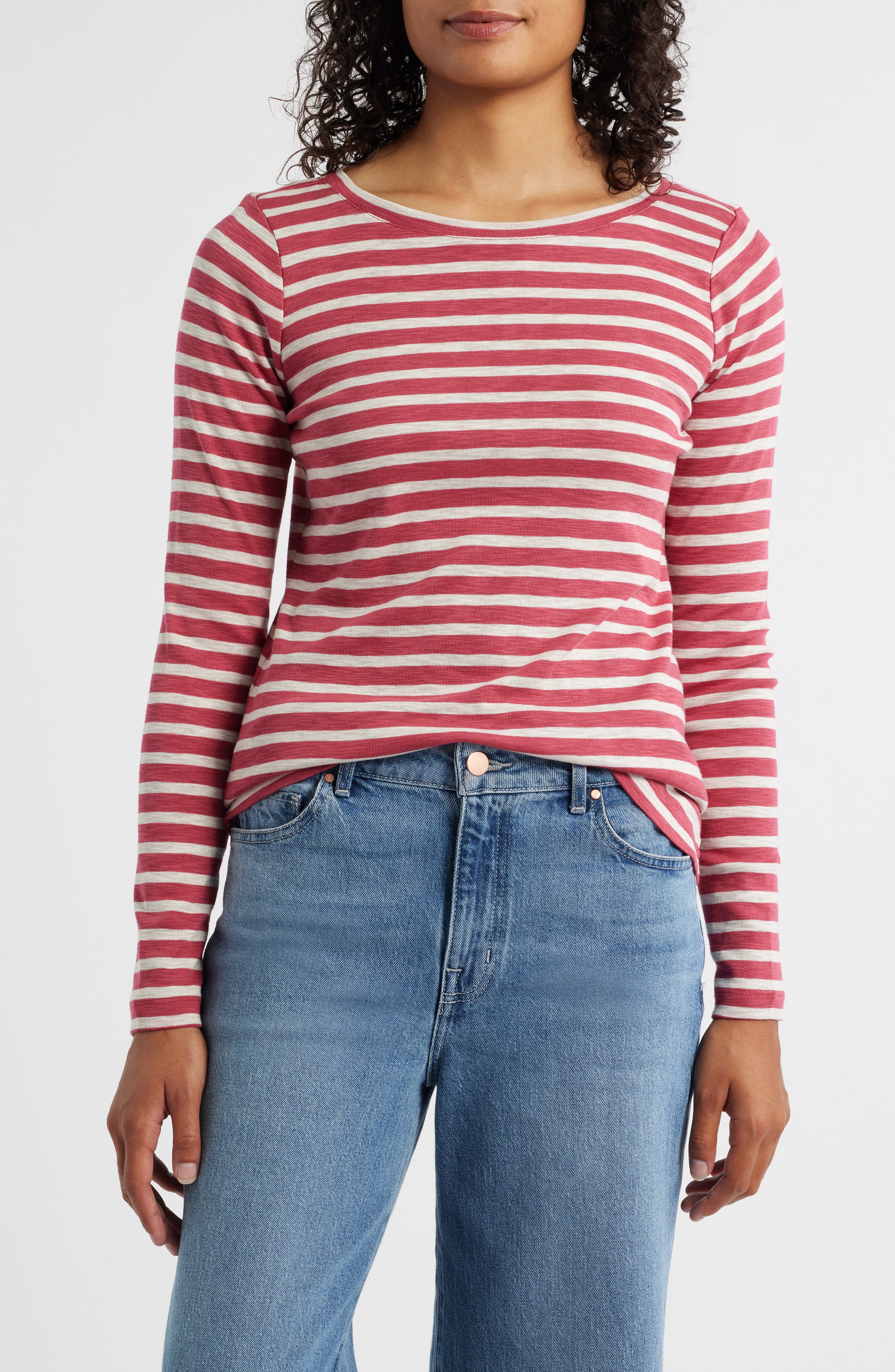 NZT by NIC+ZOE Stripe Cotton Blend T-Shirt