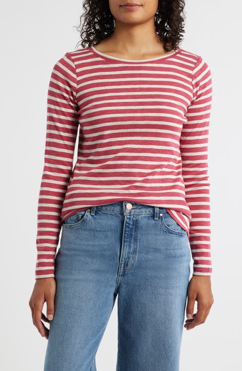NZT by NIC+ZOE Stripe Cotton Blend T-Shirt (Regular & Petite)