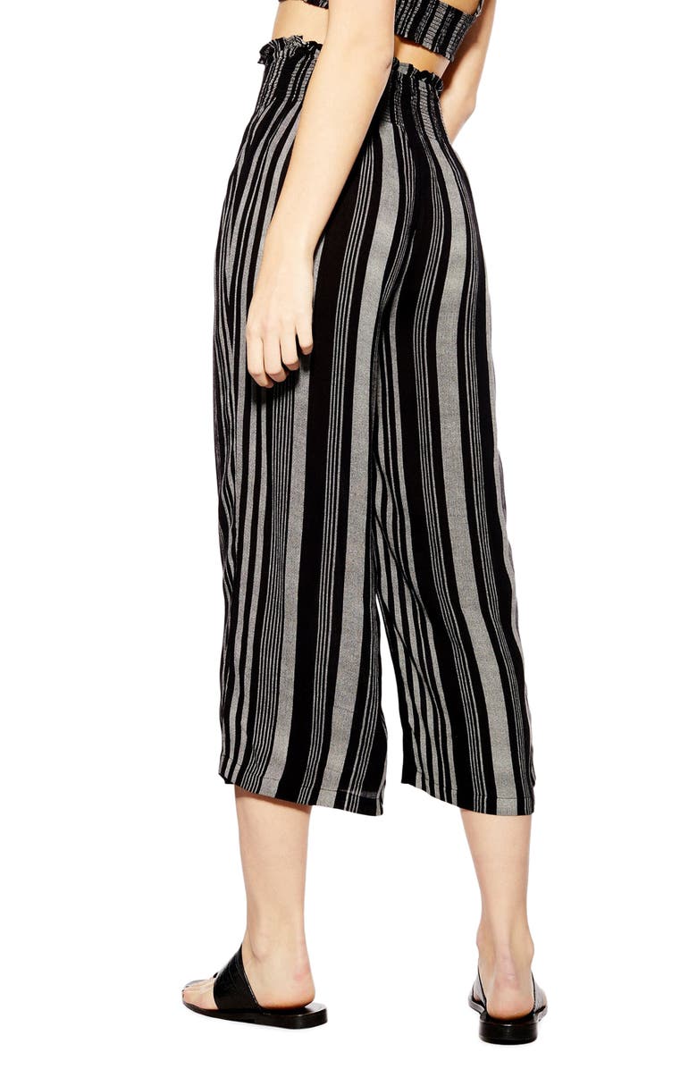 Topshop Monochrome Stripe Trousers, Alternate, color,