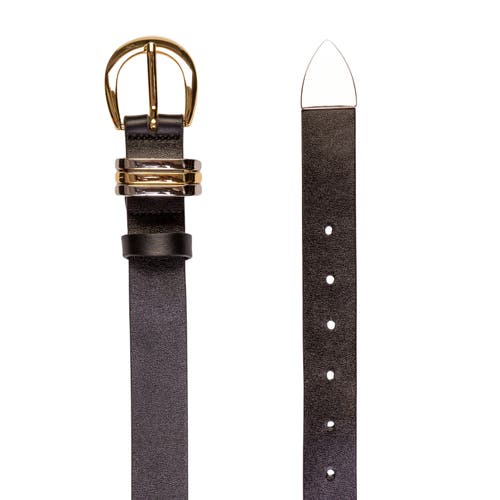 Black Suede Studio Ring Belt In Black