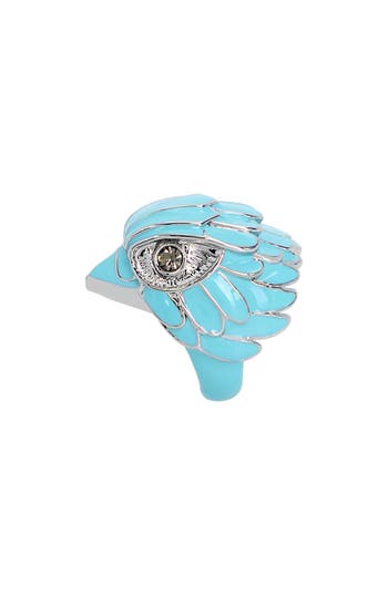 KURT GEIGER KURT GEIGER LONDON ENAMEL EAGLE COCKTAIL RING
