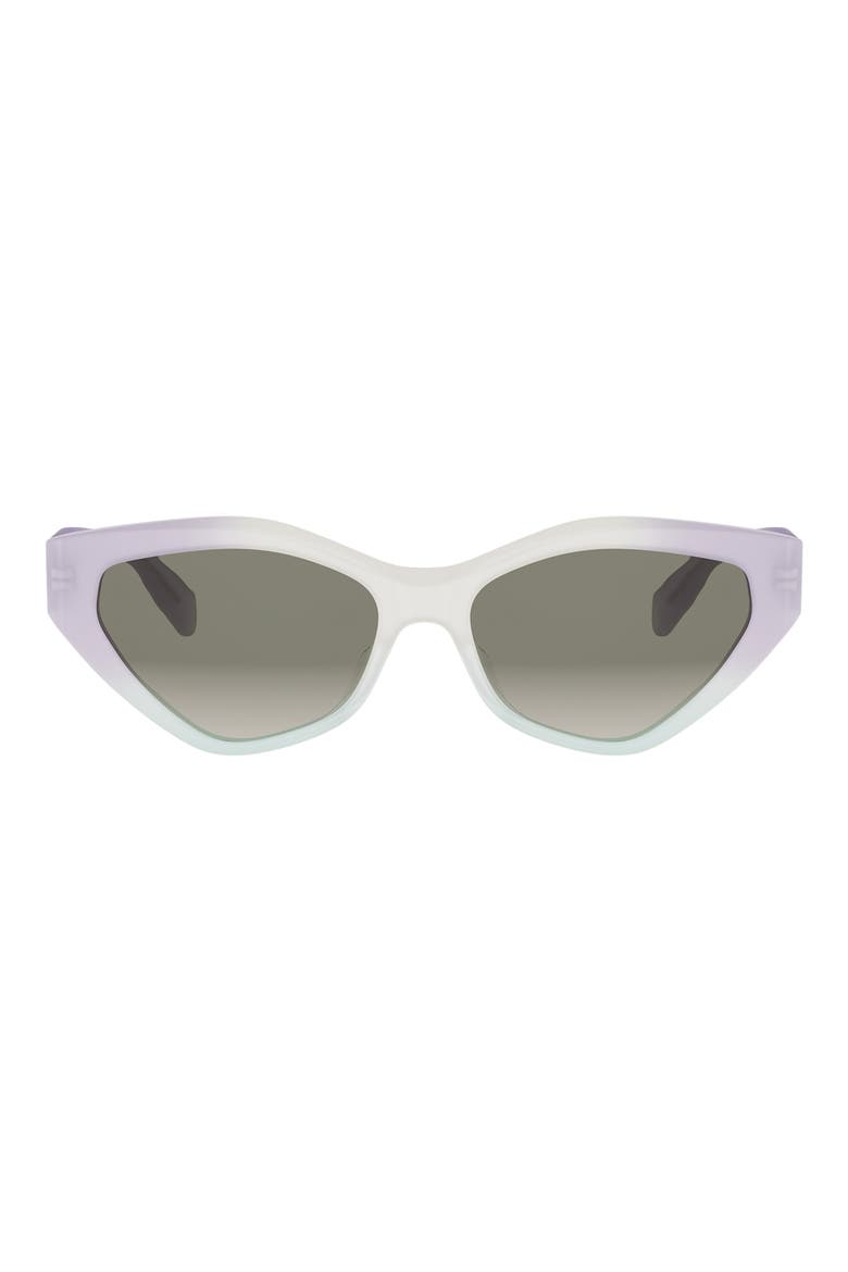 Triomphe 17 56mm Cat Eye Sunglasses, Main, color, LILAC/ OTHER / GRADIENT BROWN
