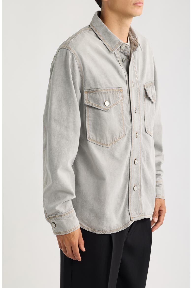 Albin Denim Button-Up Shirt, Alternate, color, WASHED GREY