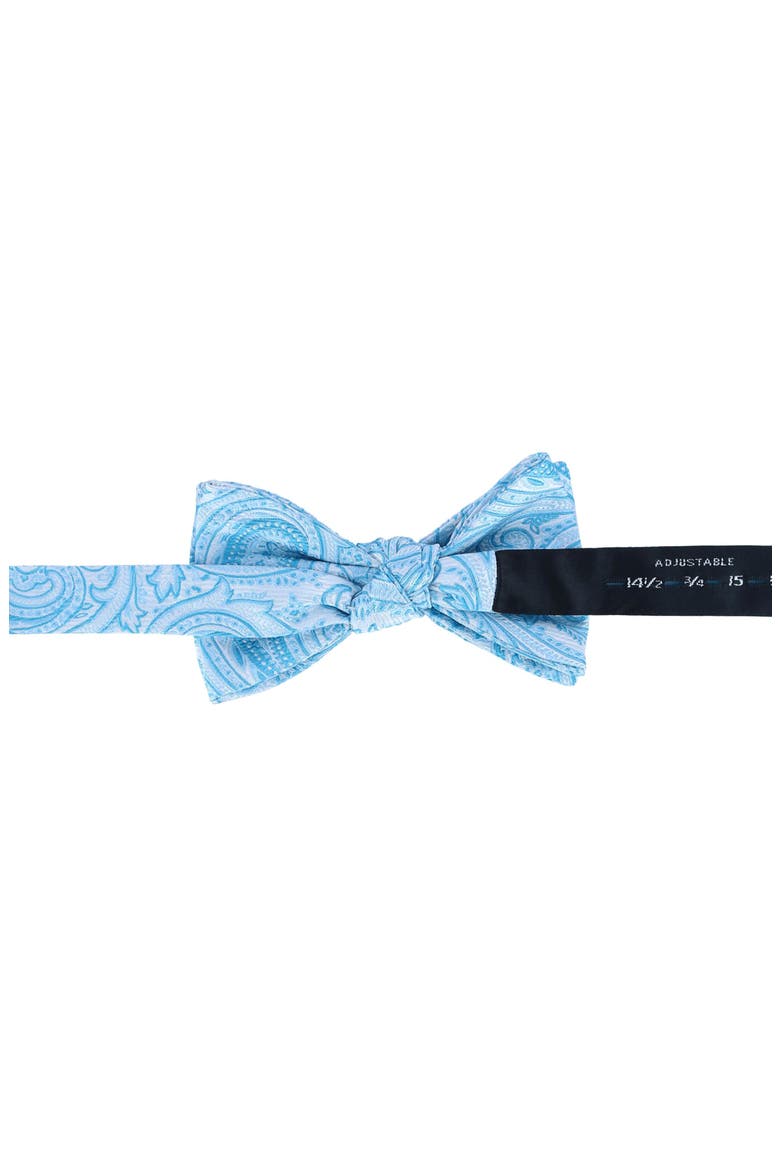 Sutton Pre-Tied Silk Bow Tie, Alternate, color, LIGHT BLUE