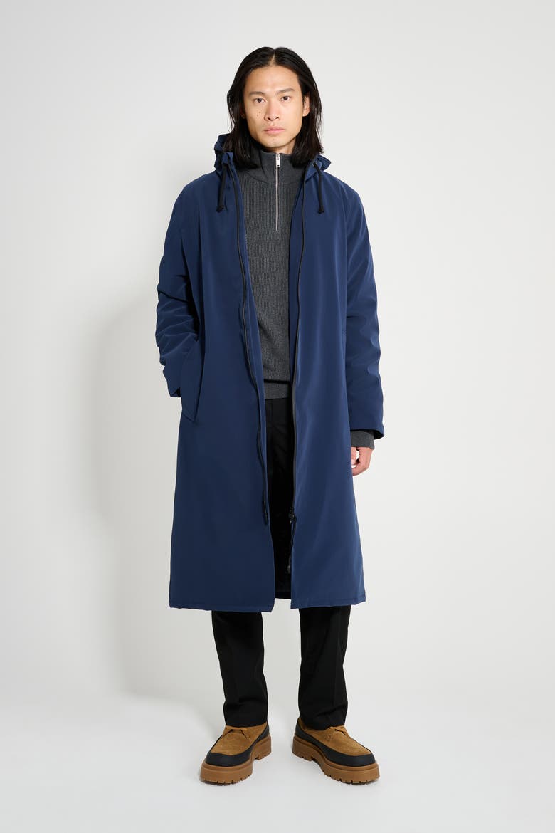 Stockholm Long Matte Winter Coat, Main, color, Navy