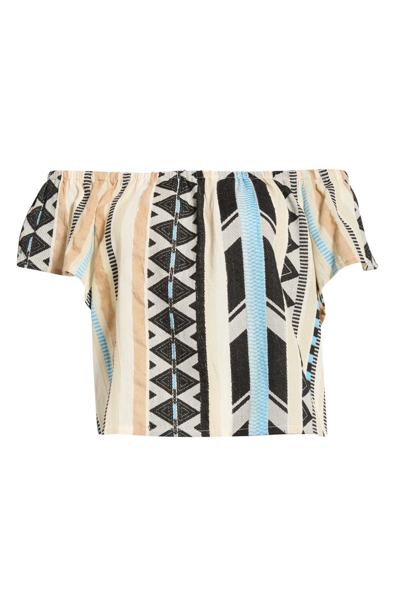 Elan Ruffle Off the Shoulder Top, Main, color, 