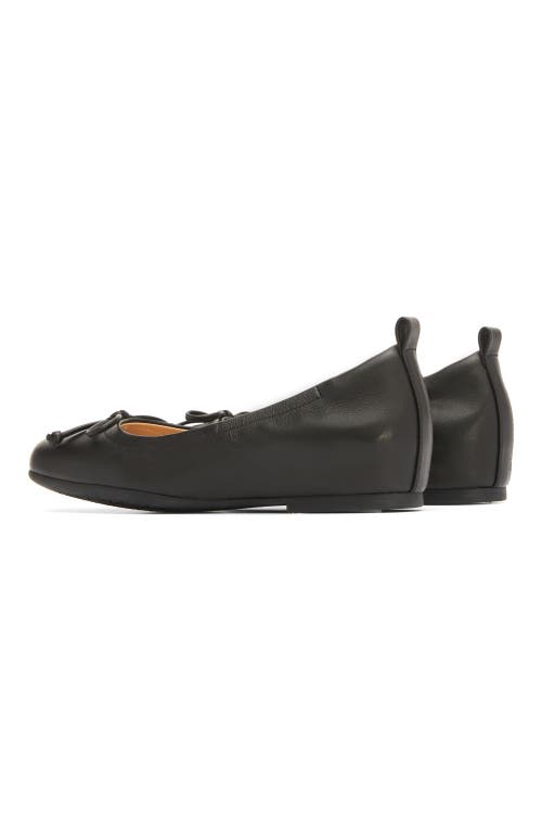 Abeo Cadence Bow Ballet Flat In Black Nappa - Regular