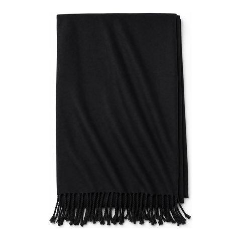 Women's Fringe Trim Viscose Oblong Scarf