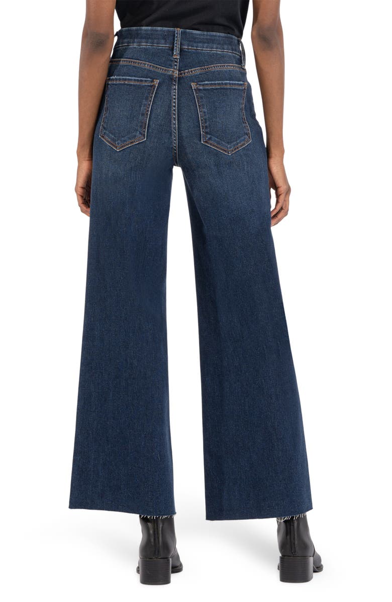 KUT from the Kloth Meg Fab Ab High Waist Raw Hem Ankle Wide Leg Jeans, Alternate, color, Exhibited