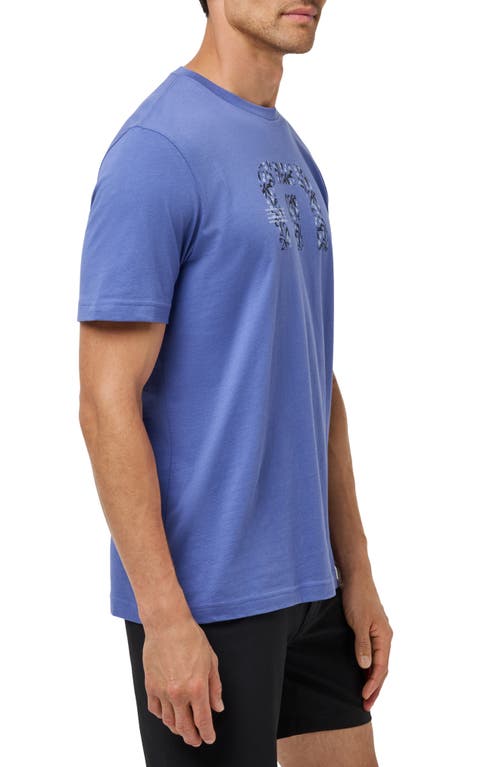 Travismathew No Looking Back Logo Graphic T-shirt In Blue