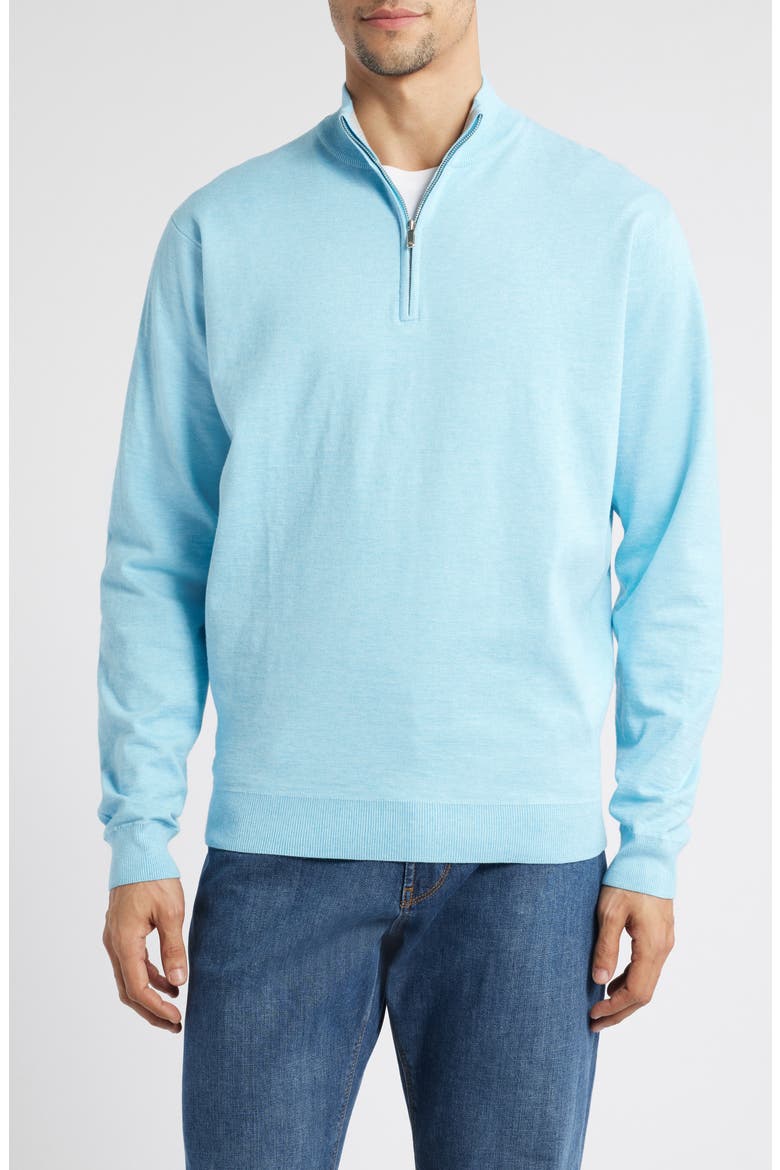 Coolspun Quarter Zip Pullover, Main, color, SEAPORT BLUE