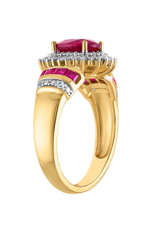 Fzn Ruby & Diamond Ring In Yellow