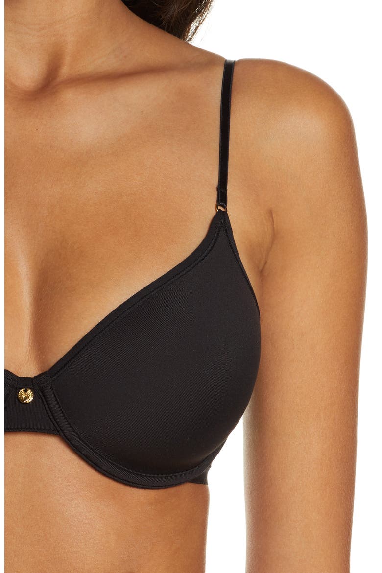 Understated Underwire T-Shirt Bra, Alternate, color, BLACK