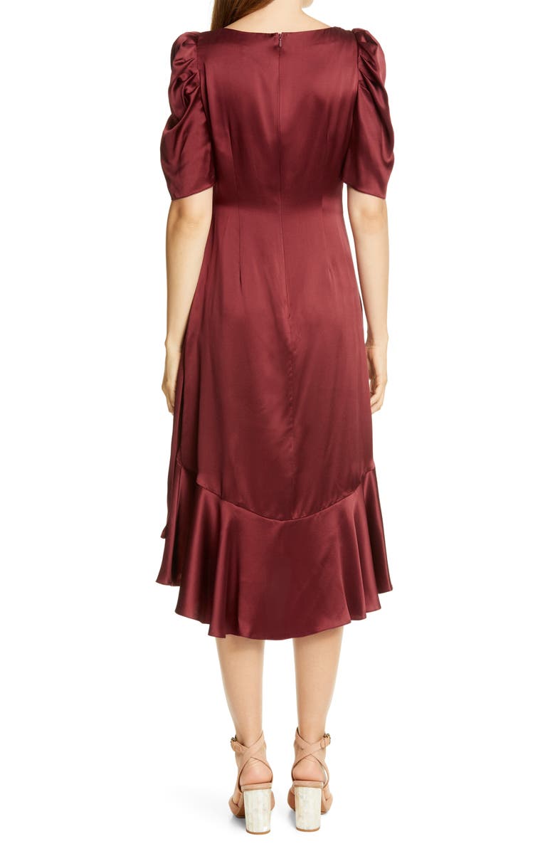 Cinq à Sept Cinq á Sept Lisa Silk Satin Midi Dress, Alternate, color, 