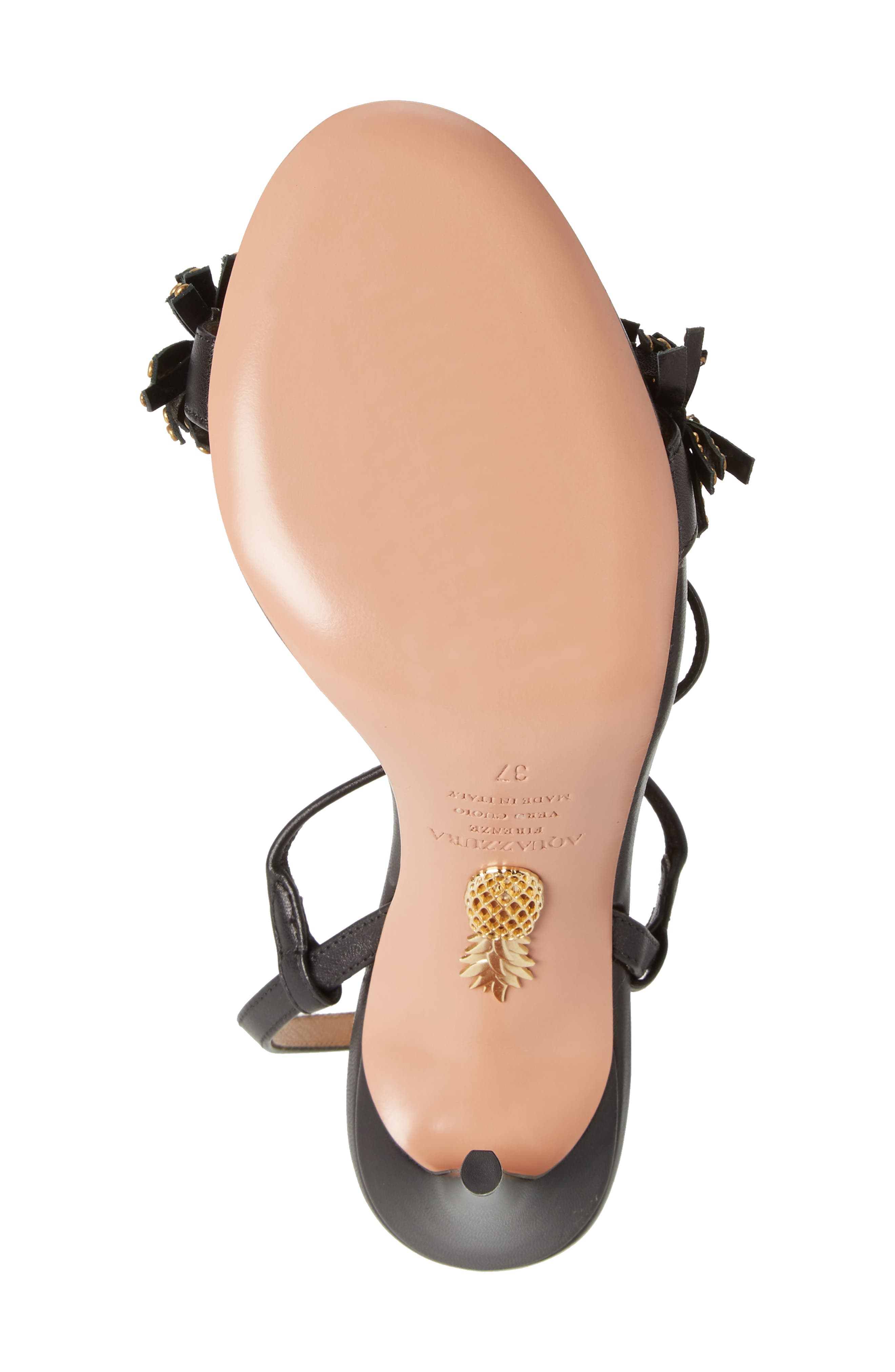 Aquazzura Wild Crystal Fringe Sandal, Alternate, color, 