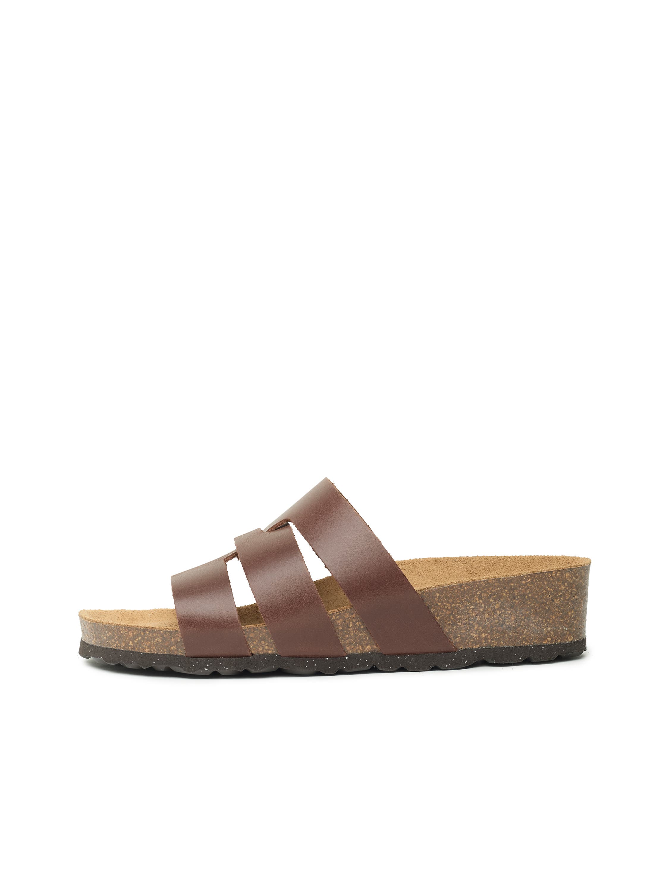 Celtic & Co. Triple Strap Low Wedge Mule, Alternate, color, Rust