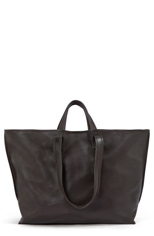 KASSL Leather Tote in Dark Brown  product
