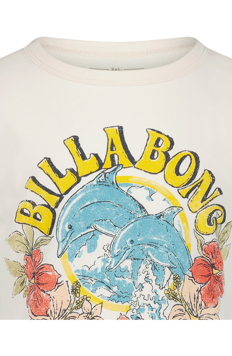 Billabong Kids' Dolphin Dance Graphic T-Shirt, Alternate, color, Salt Crystal