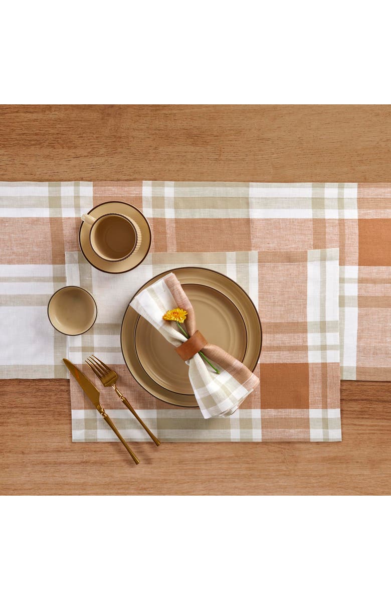 Solino Home Linen Table Runner - Fall Harvest Plaid, Alternate, color, Fall Harvest