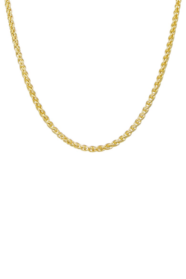 Men's Wheat Chain Necklace, Main, color, YELLOW GOLD