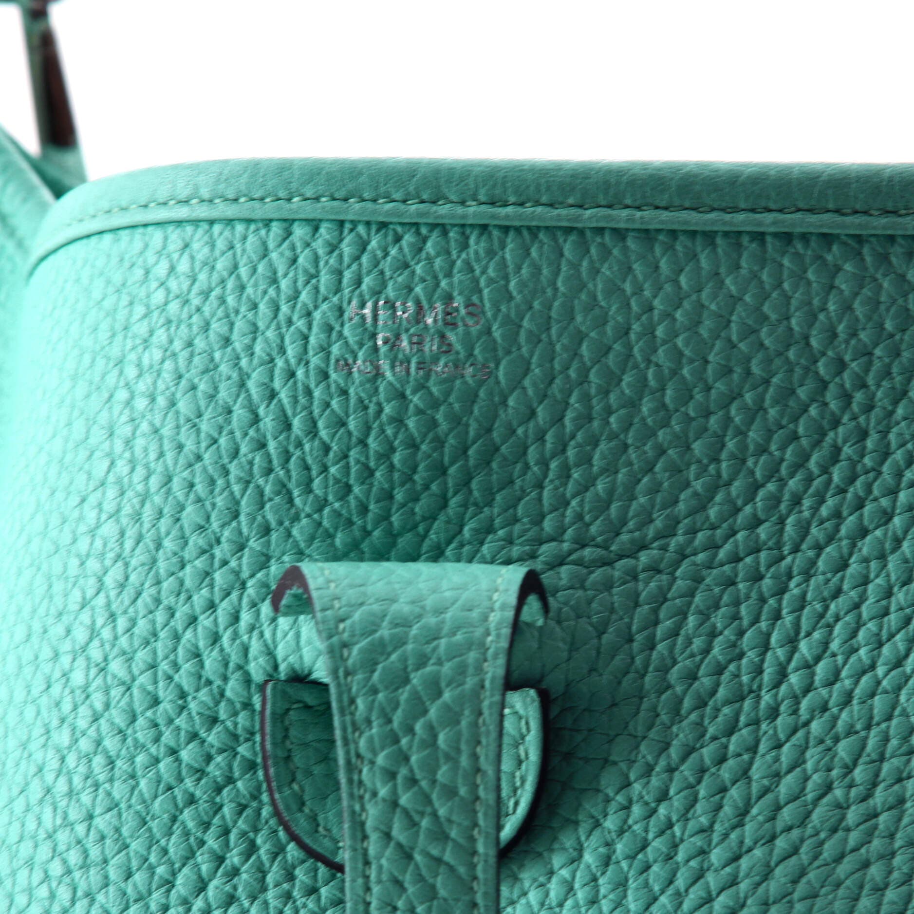 Pre-Owned Hermes Evelyne Bag Gen III Clemence PM, Alternate, color, Bleu Atoll