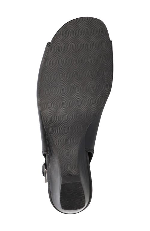Bella Vita Yakira Strappy Wedge Sandal In Black Leather