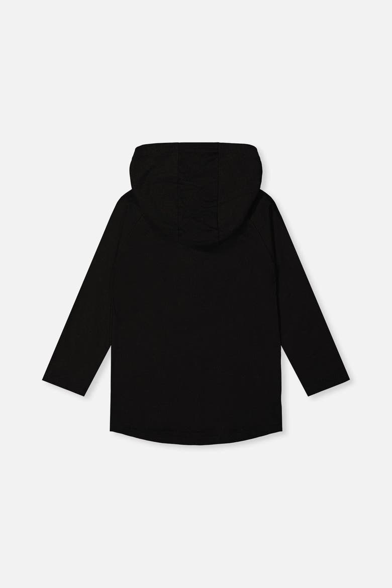 Raglan Hooded Graphic T-Shirt, Alternate, color, Black and Brown