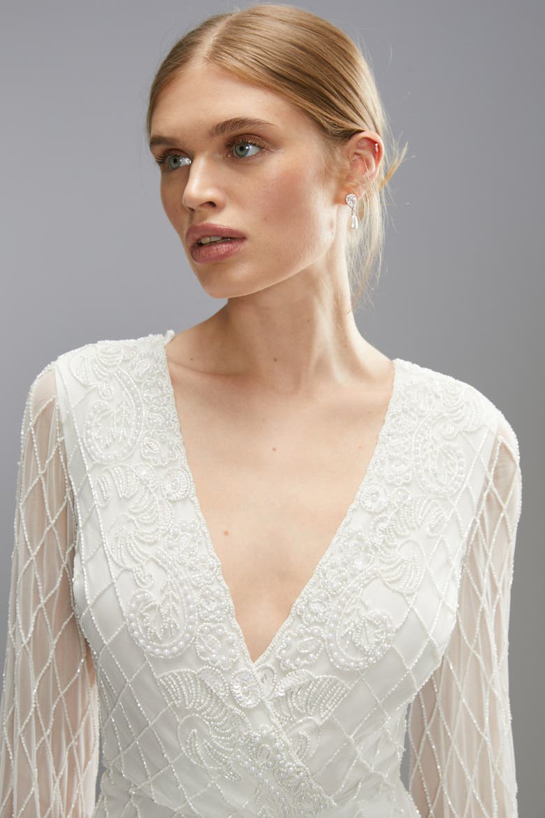 Embellished Bridal Maxi Dress, Alternate, color, Ivory