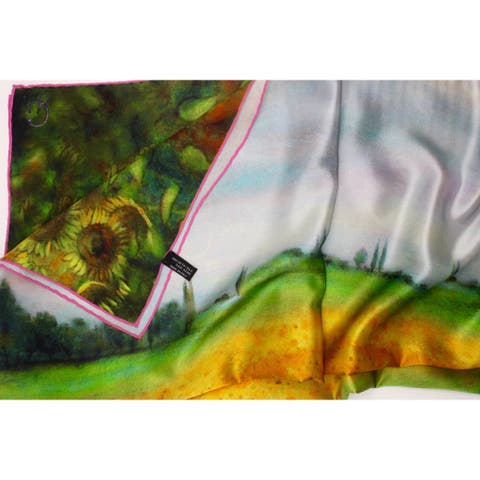 Girasoli Sunflower Silk Satin Scarf