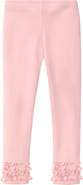 CITY THREADS Girls Soft 100% Cotton Ruffle Leggings