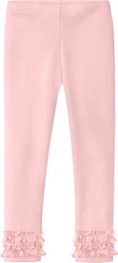 CITY THREADS Girls Soft 100% Cotton Ruffle Leggings