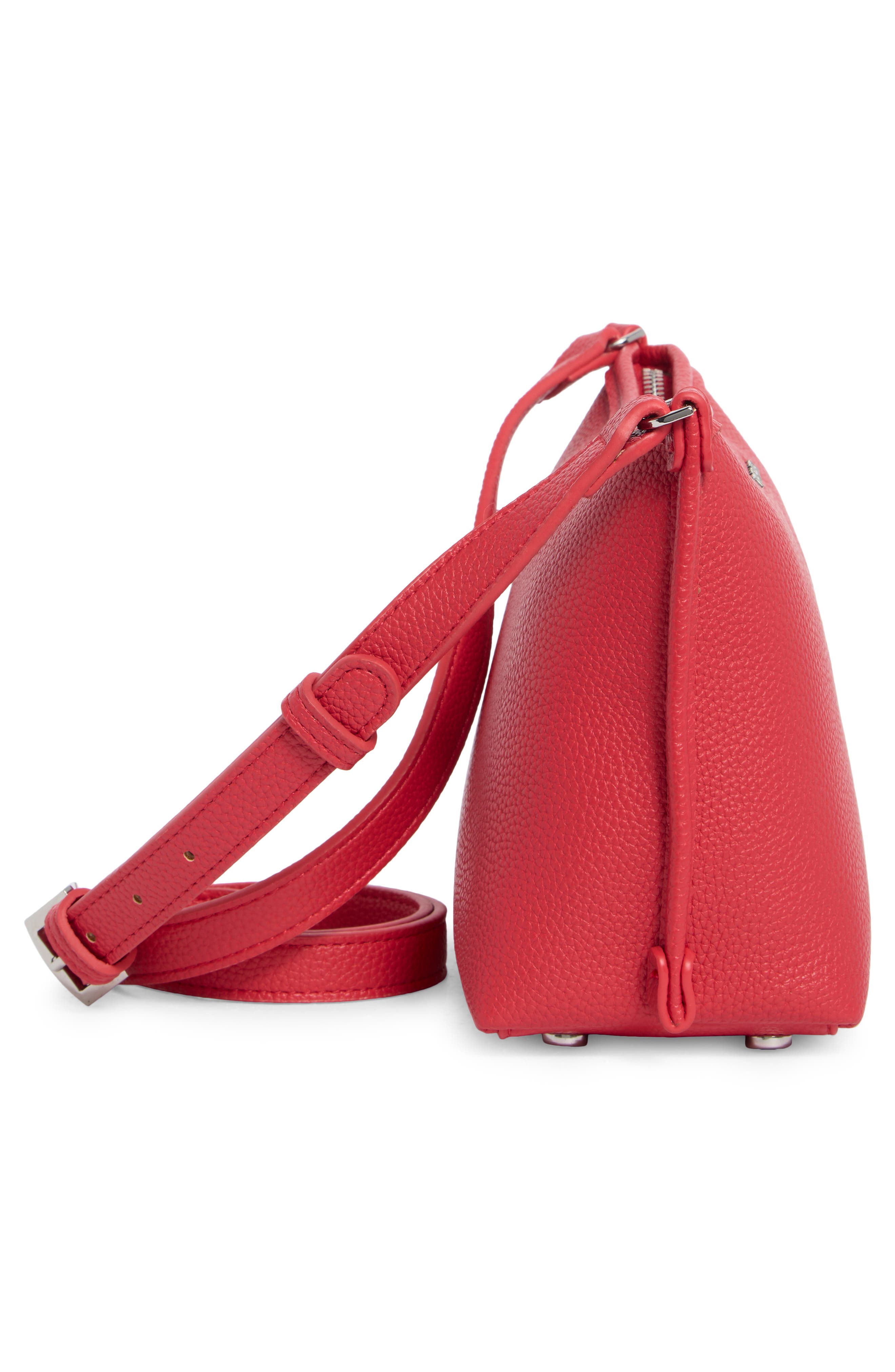 Tahari Cooper Crossbody Bag & Pouch, Alternate, color, Punch