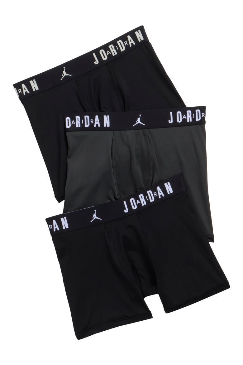 Kids' 3-Pack Performance Boxer Briefs, Main, color, DARK SMOKE GREY