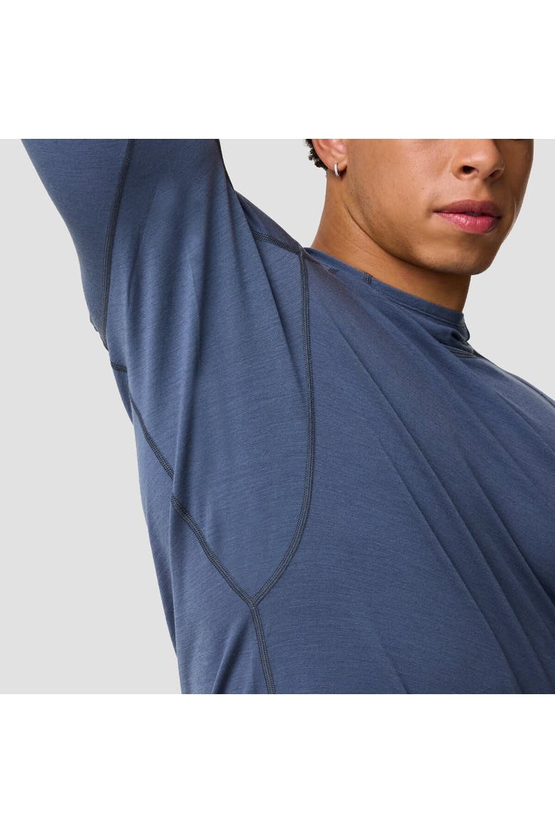 Cedars Rws Merino Lt-Wt Baselayer Hoodie - Men's, Alternate, color, Turbulence
