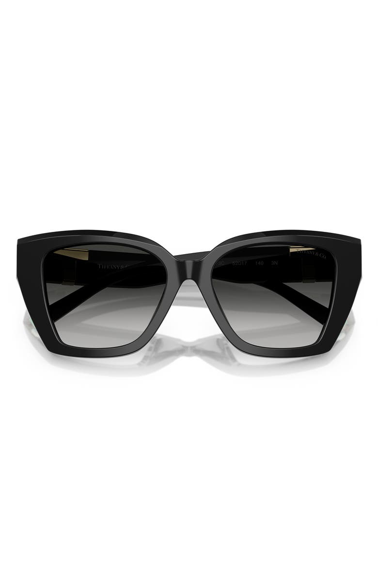 Tiffany & Co. 52mm Gradient Square Sunglasses, Alternate, color, Black / Grey Gradient
