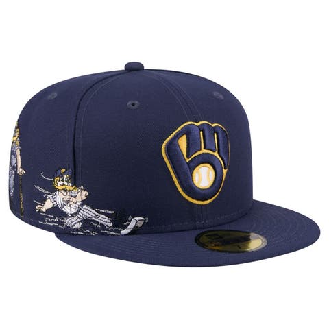 Men's New Era Navy Milwaukee Brewers Run Mascot 59FIFTY Fitted Hat