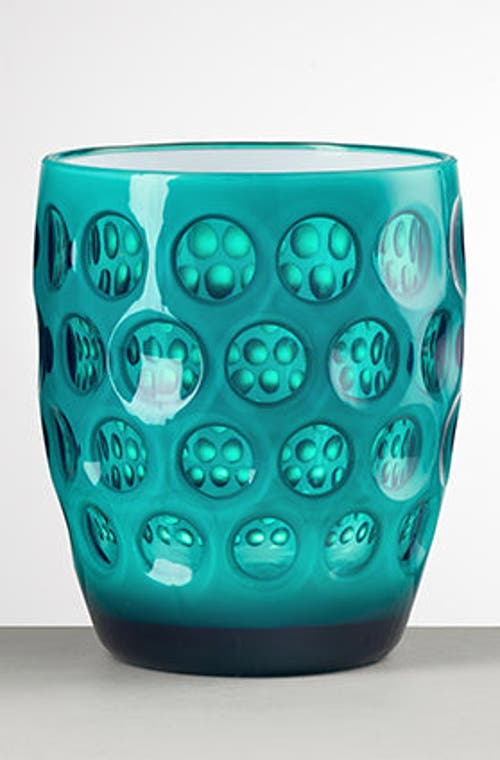 Mario Luca Giusti Acrylic Lente Acrylic Tumbler, Set Of 6 In Turquoise/white
