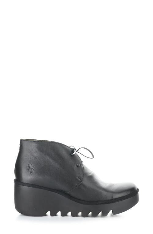 Fly London Brak Wedge Bootie In Black