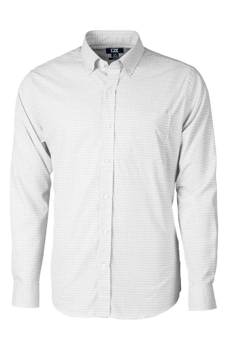 Cutter & Buck Versatech Tattersall Classic Fit Button-Up Performance Shirt, Main, color, 