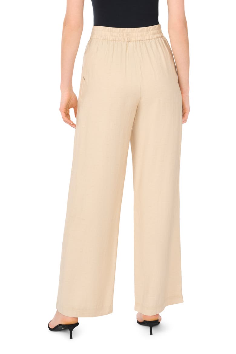 Pleated Wide Leg Pants, Alternate, color, BIRCH
