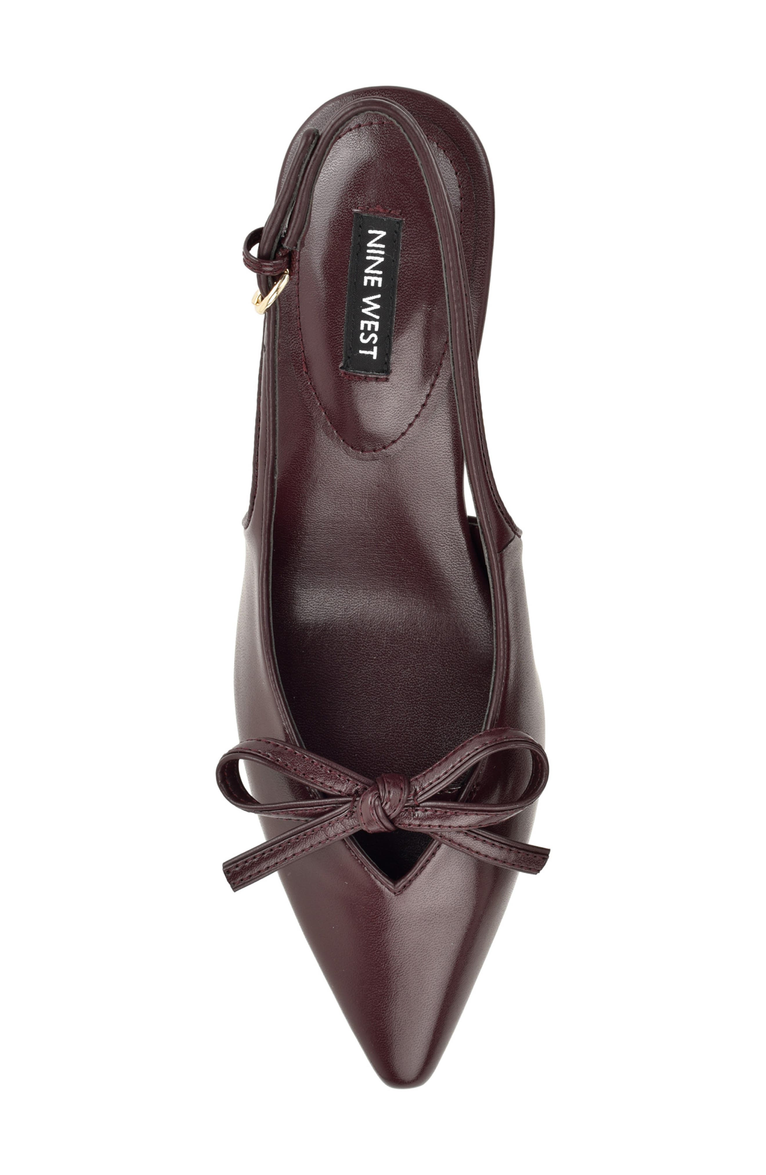 Lyrical Slingback Pointed Toe Kitten Heel Pump, Alternate, color, DARK RED