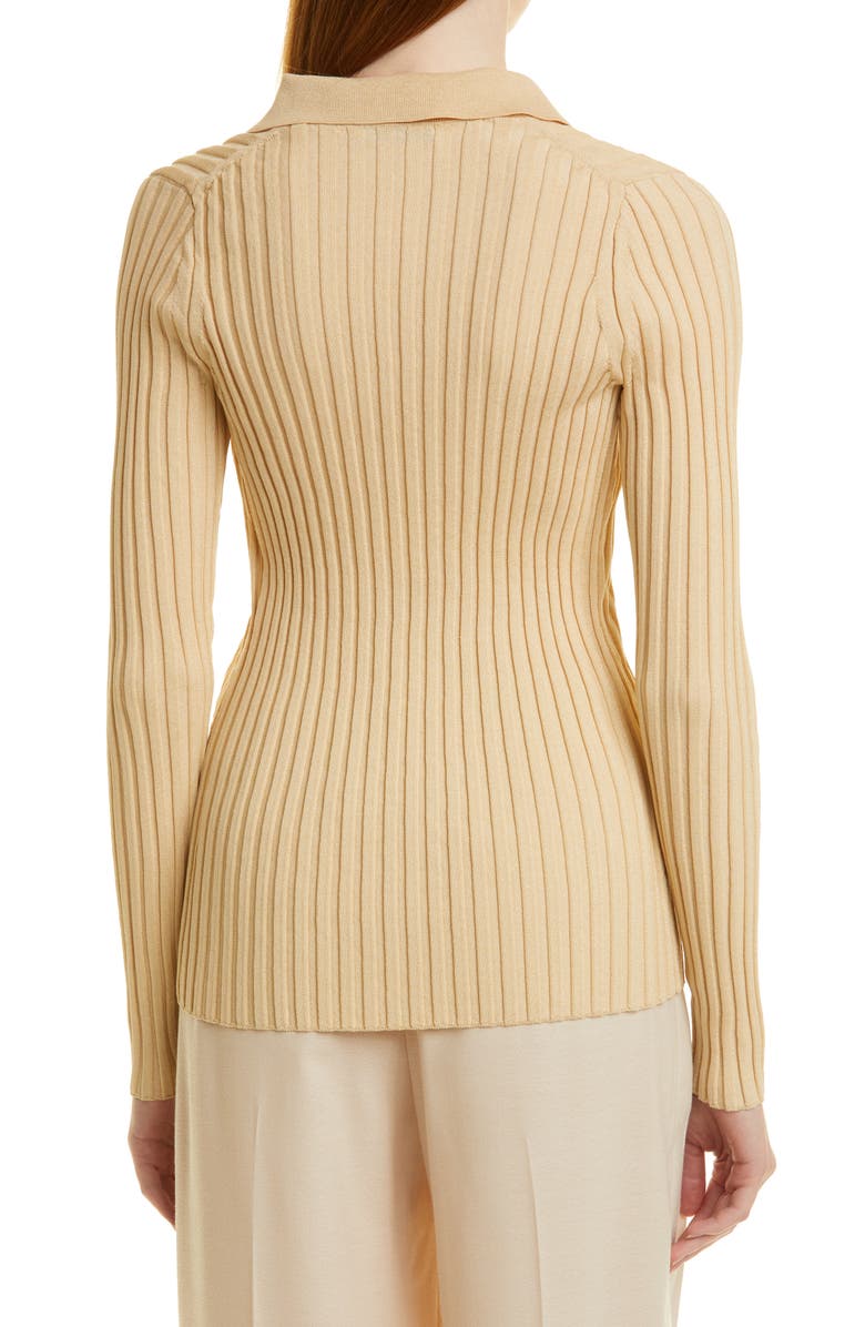 Vince Collar Rib Sweater, Alternate, color, Milk Honey
