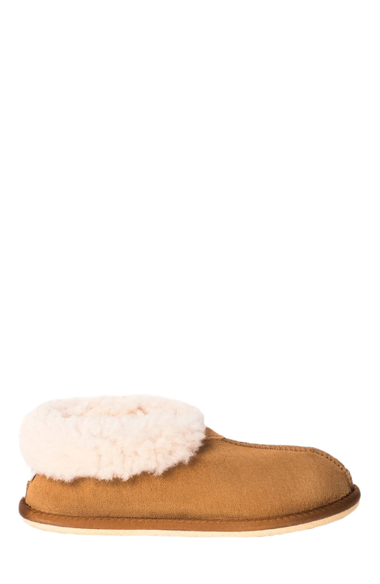 Ladies' Shearling Bootee Slippers, Alternate, color, SPICE
