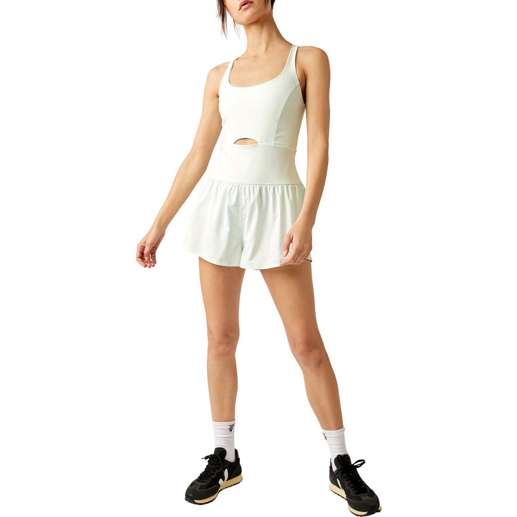 Free People Fp Movement Righteous Runsie Romper In Eucalyptus