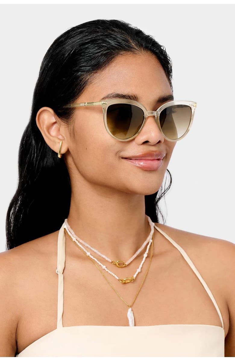 Katie Loxton Ravello Sunglasses in Nude Transparent, Alternate, color, Nude