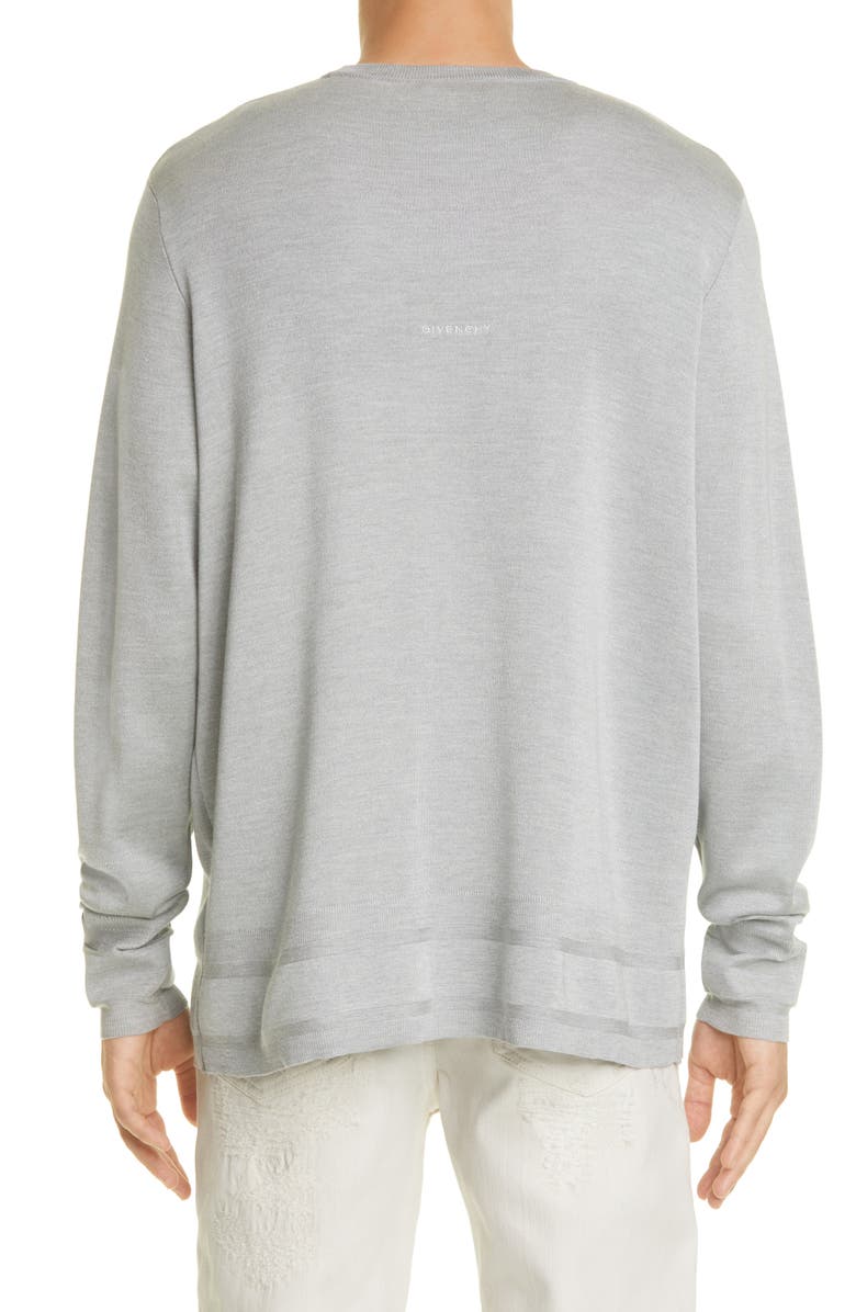 Givenchy 4G Crewneck Silk Sweater, Alternate, color, 