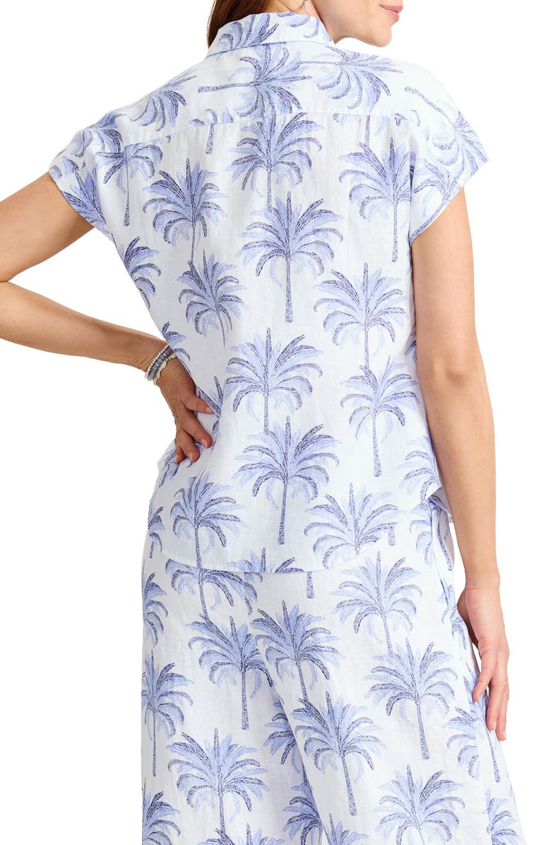 Tommy Bahama Palm Banks Short Sleeve Linen Shirt, Alternate, color, Sanibel Blue