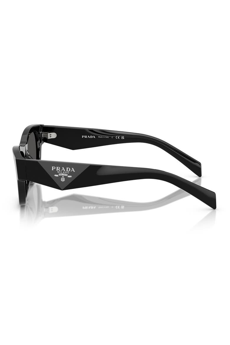 52mm Butterfly Polarized Sunglasses, Alternate, color, BLACK